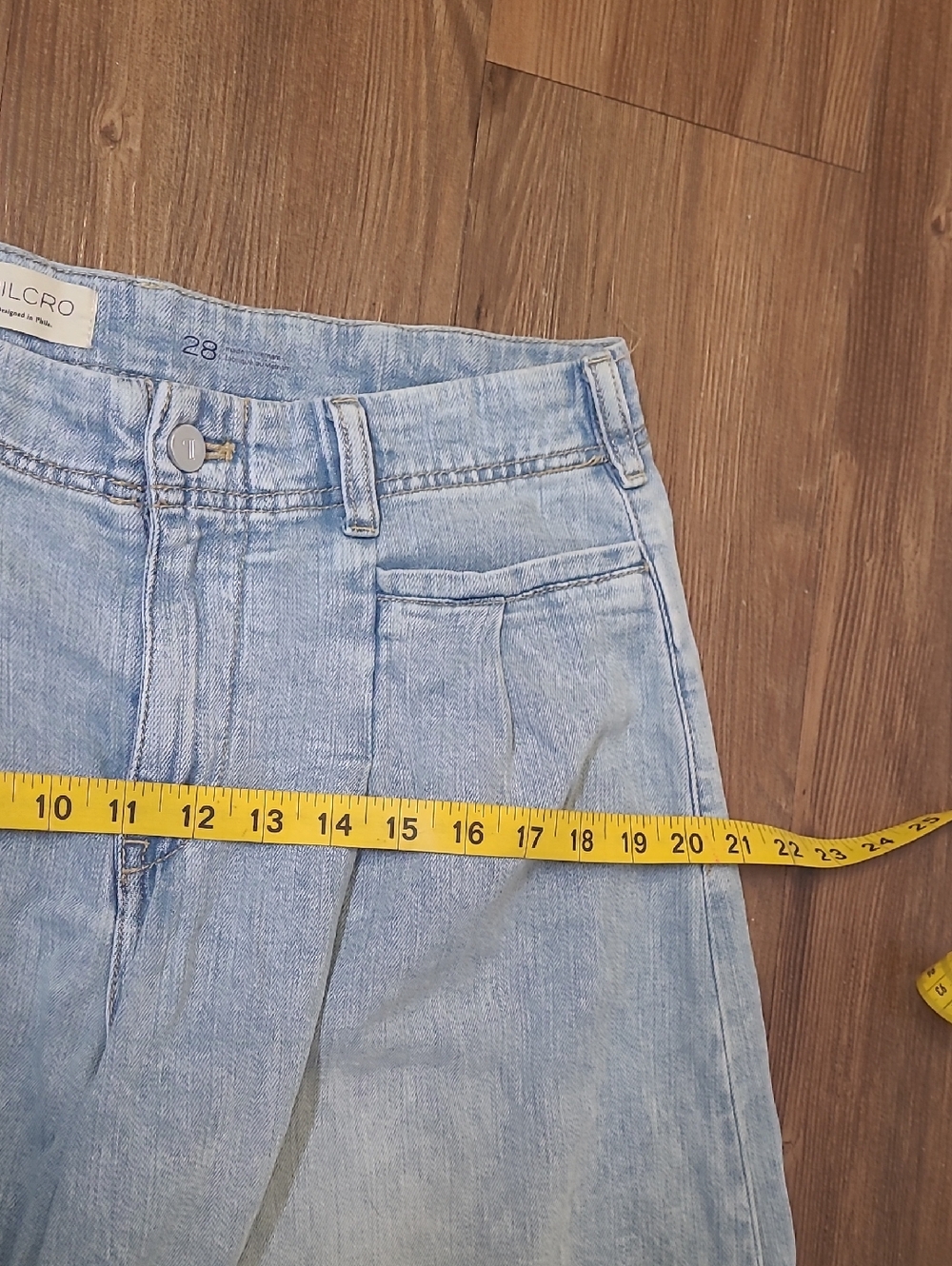 Pilcro Light Blue Wide-Leg Denim Jeans - Picture 5 of 15